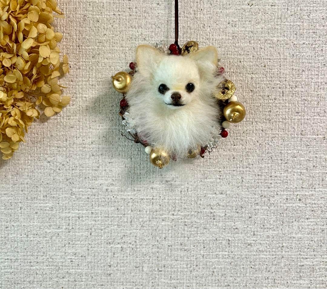 羊毛フェルト 猫のサンタとトナカイ② 羊毛フェルト：クリスマス用に